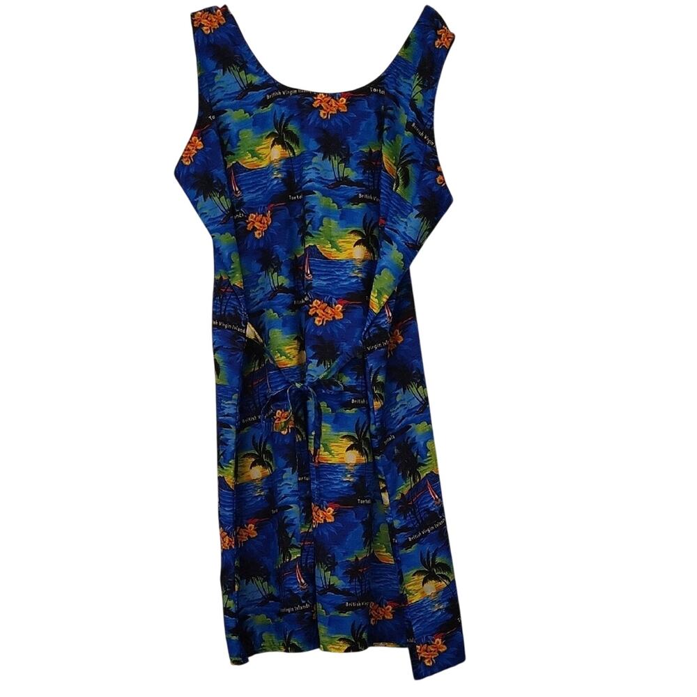 Rima Beach Wear Sleeveless Dress Tropical Print Size XXL - Picture 3 of 11